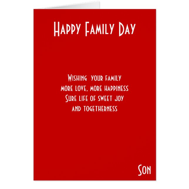 Familiedag zoon (Voorkant)