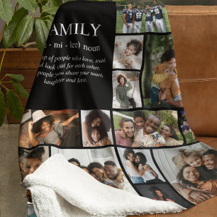 Familiedefinitie Fotocollage Fleece Deken