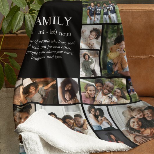 Familiedefinitie Fotocollage Fleece Deken