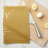 Familiedefinitie Goud Glitter Glam Modern Plezieri Theedoek (Quarter Fold)