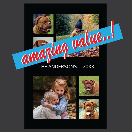 Familiefamb Foto Collage Fun Fab Monogram Magneet