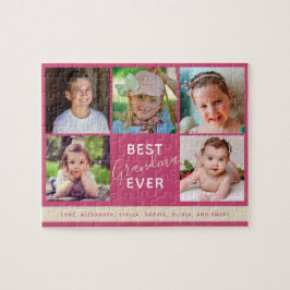 Familiefamilie Foto Collage Best Grandma Ever Legpuzzel