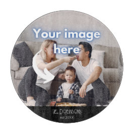 Familiefamilie Fotosjabloon Housewarming Kitchen C Snijplank