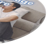 Familiefamilie fotosjabloon Housewarming Kitchen Snijplank (Hoek)