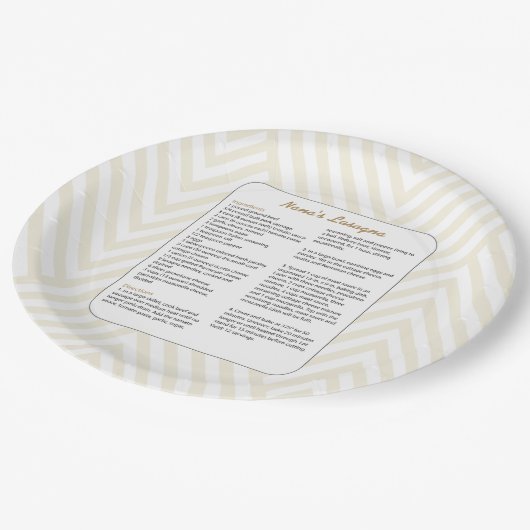 Familiefavoriet Recipe Chevron - Lasagna Papieren Bordje (Gekanteld)