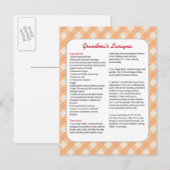 Familiefavoriete recept - Lasagna Briefkaart (Voorkant / Achterkant)