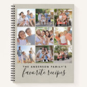 Familiefavorieten Fotocollage Recipe Book Notitieboek (Voorkant)