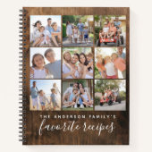 Familiefavorieten Fotocollage Recipe Book Notitieboek (Voorkant)