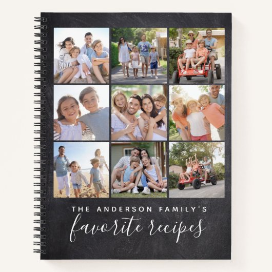 Familiefavorieten Fotocollage Recipe Book Notitieboek (Voorkant)