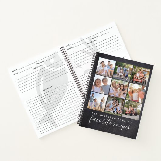 Familiefavorieten Fotocollage Recipe Book Notitieboek (Binnen)
