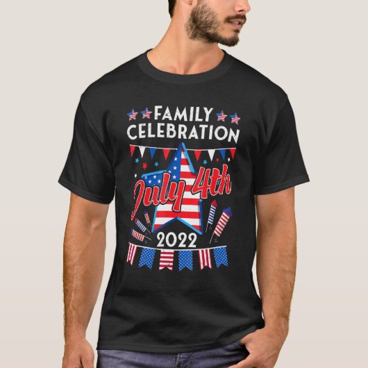 Familiefeest 4 juli 2022 voor mannen Vrouwen 7 T-shirt (Voorkant)
