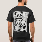 Familiefeest van Panda T-shirt (Achterkant)