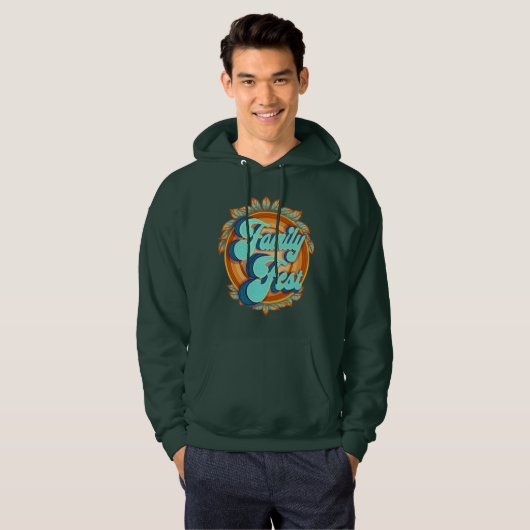 Familiefest Mannen Hoodie (Voorkant volledig)
