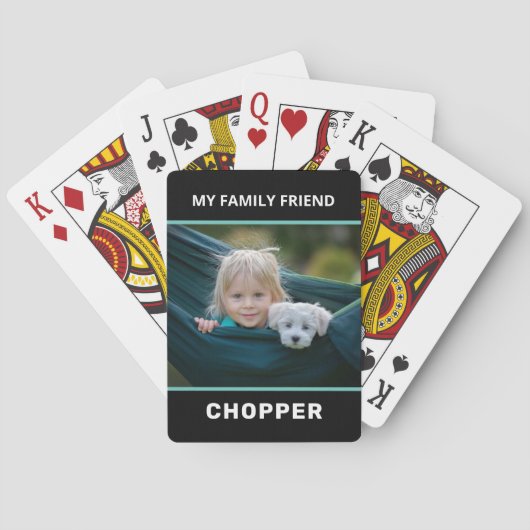 Familieffoto's personaliseren pokerkaarten (Achterkant)