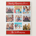 Familiefoilm Collage kerstcadeau Legpuzzel<br><div class="desc">Dit is een geweldig en uniek idee voor een kerstcadeau — een puzzel met de foto van het gezin — dat gemakkelijk gepersonaliseerd kan worden met favoriete foto's en eeuwig genoot als een keepasje. Dit is gerangschikt voor een 11x14 duimpuzzel maar zal als 16x20 ook met 520 stukken werken. ....</div>