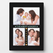 Familiefoond Collage Beste vader ooit Vaderdag Fotoplaat (voorkant)
