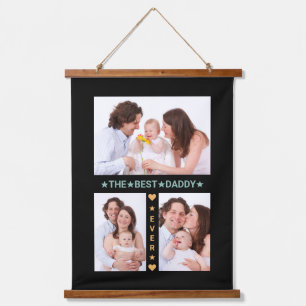 Familiefoond Collage Beste vader ooit Vaderdag Hangend Wandkleed