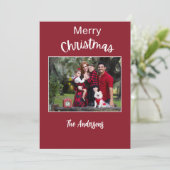 Familiefoons Kerstmis Feestdagenkaart (Staand voorkant)