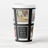 Familiefoontcollage Creëer Je eigen foto Latte Mok (Voorkant)
