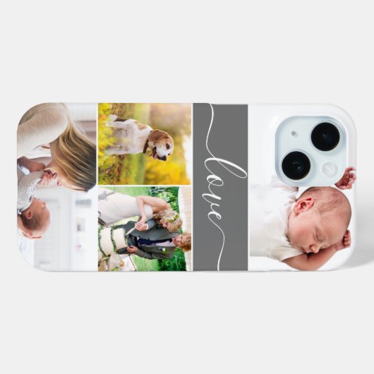 Familiefoontjes Foto mam Love Script Custom Case-Mate iPhone Case (Achterkant (horizontaal))