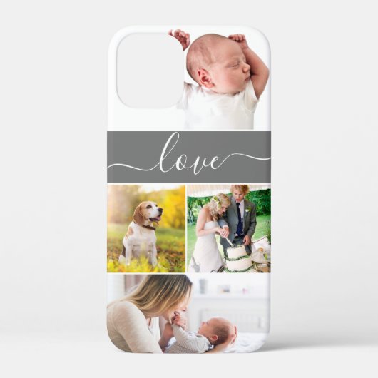 Familiefoontjes Foto mam Love Script Custom Case-Mate iPhone Case (Achterkant)