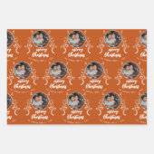 Familieforage met feestelijke kerst inpakpapier vel (Voorkant)