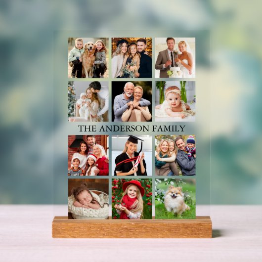 Familieforcollage Acryl Bord (Neutraal)