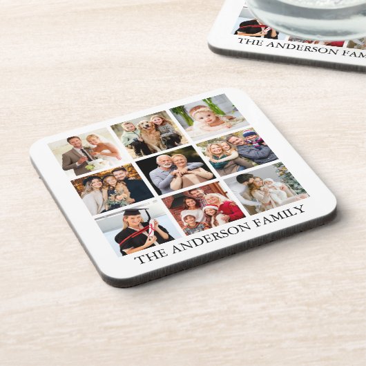 Familieforcollage Bier Onderzetter (Linkerzijde)