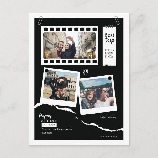 Familieforcollage Briefkaart (Voorkant)