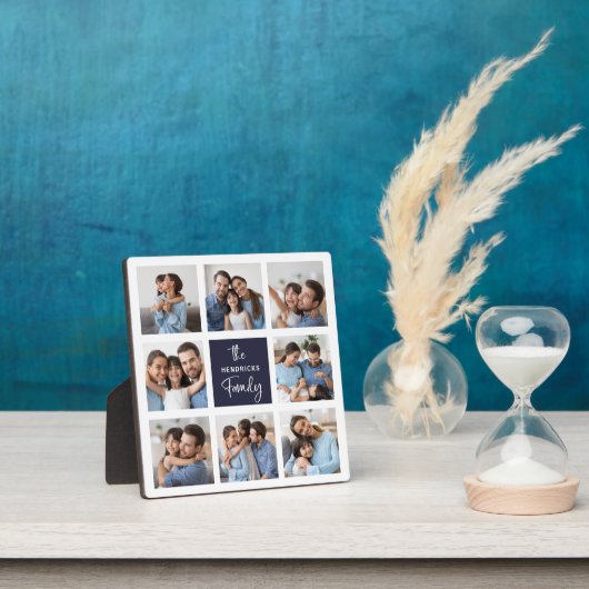 Familieforcollage | Digitaal modern script Fotoplaat (Insitu)