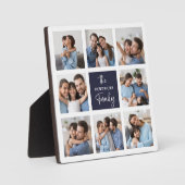Familieforcollage | Digitaal modern script Fotoplaat (Voorkant)