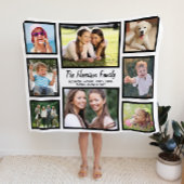 Familieforcollage Fleece Deken
