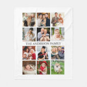 Familieforcollage Fleece Deken (Voorkant)