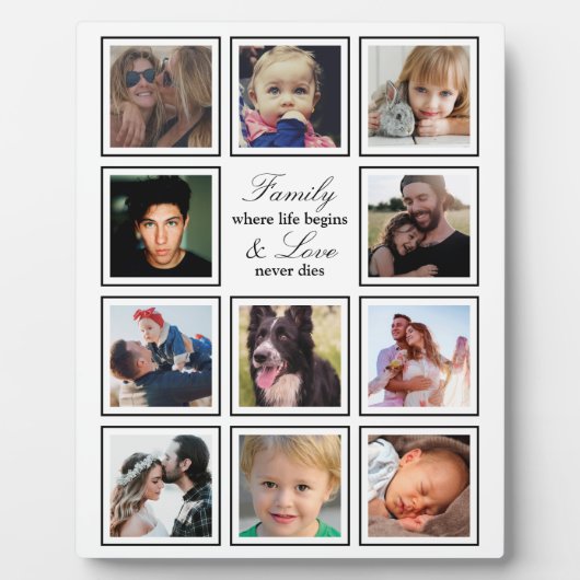 Familieforcollage Fotoplaat (Voorkant)