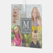 Familieforcollage Glas Ornament (Voorkant links)