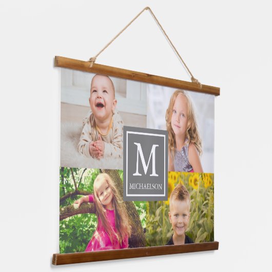 Familieforcollage Hangend Wandkleed (Gebogen)