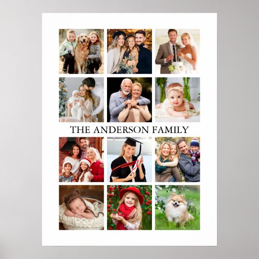 Familieforcollage Poster (Voorkant)
