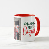 Familieforiek in helder rood cadeau mok (Voorkant rechts)
