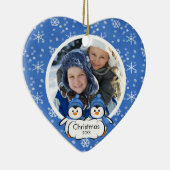 Familiefornament Cute Penguins Keramisch Ornament (Rechts)