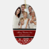 Familiefornament Red, foto Merry Kerstmis Keramisch Ornament (Rechts)