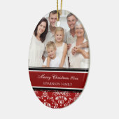 Familiefornament Red, foto Merry Kerstmis Keramisch Ornament (Links)