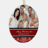 Familiefornament Red, foto Merry Kerstmis Keramisch Ornament (Rechts)