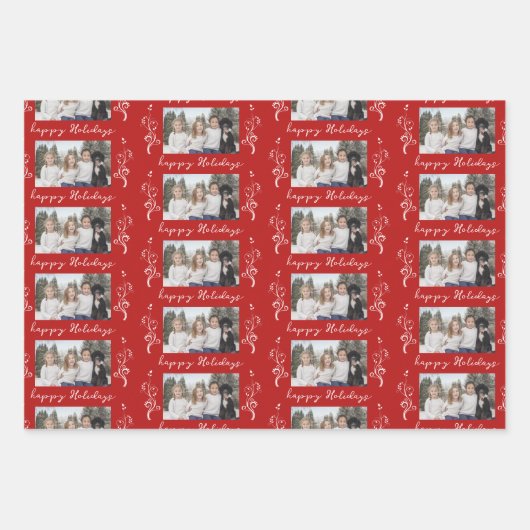 Familieforum kerstfeestdag rood inpakpapier vel (Voorkant 2)