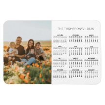 Familiefoto 2026 Kalender 12 maanden Monogram