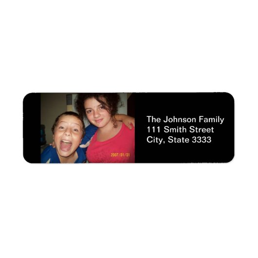Familiefoto Aangepaste Adresetiketten Etiket (Voorkant)