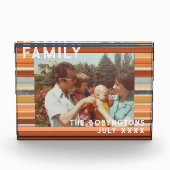 Familiefoto aangepaste boho retro zonsondergang ge fotoblokken (Voorkant)
