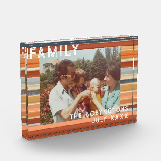 Familiefoto aangepaste boho retro zonsondergang ge fotoblokken (Links)