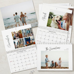 Familiefoto Aangepaste Fotosjabloon Collage Script Kalender