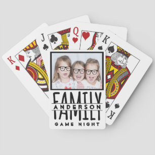 Familiefoto Aangepaste naam Modern White Game Ni Speelkaarten