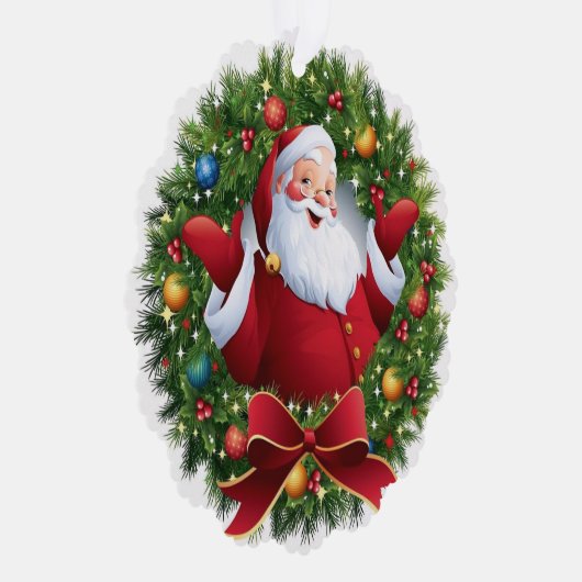 Familiefoto Aangepaste naam Sinterklaas Kerstmis Ornament Kaart (Rechts)